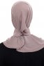 Narin - Mörk Taupe Praktisk One Piece Crepe Hijab