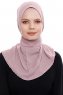 Narin - Mörkrosa Praktisk One Piece Crepe Hijab