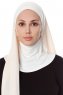 Naz - Ljus Beige & Creme Praktisk One Piece Hijab - Ecardin