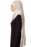 Naz - Ljus Taupe & Ljus Beige Praktisk One Piece Hijab - Ecardin