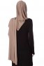 Naz - Mörk Taupe & Ljus Taupe Praktisk One Piece Hijab - Ecardin