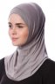 Nehir - Ljusgrå 2-Piece Al Amira Hijab