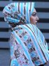 Niusha - Taupe Mönstrad Voile Hijab