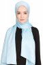 Nuray Glansig Ljusblå Hijab 8A04a