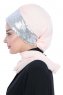 Olga - Beige & Silver Praktisk Hijab