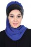 Olga - Blå & Svart Praktisk Hijab