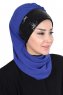 Olga - Blå & Svart Praktisk Hijab