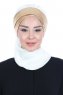 Olga - Creme & Gold Praktisk Hijab