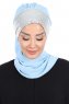 Olga - Ljusblå & Silver Praktisk Hijab