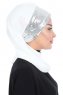 Olga - Offwhite & Silver Praktisk Hijab