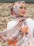 Pariza - Brun Blad Mönstrad Hijab