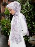 Pariza - Lila Blad Mönstrad Hijab