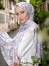 Pariza - Lila Blad Mönstrad Hijab
