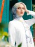 Pariza - Grå Blad Mönstrad Hijab