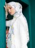 Pariza - Grå Blad Mönstrad Hijab