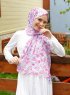 Pariza - Mörkrosa Mönstrad Hijab