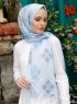 Pariza - Indigo Mönstrad Hijab