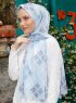 Pariza - Indigo Mönstrad Hijab