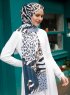 Pariza - Marinblå Mönstrad Hijab