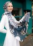 Pariza - Marinblå Mönstrad Hijab