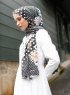 Pariza - Svart Mönstrad Hijab