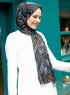 Pariza - Svart Cirkel Mönstrad Hijab