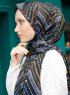 Pariza - Svart Cirkel Mönstrad Hijab