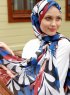 Pariza - Vit Mönstrad Hijab