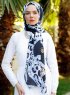 Peridot - Grå Mönstrad Hijab - Sal Evi