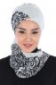 Regina - Marinblå & Ljusblå Chiffon Instant Turban