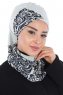 Regina - Marinblå & Ljusblå Chiffon Instant Turban