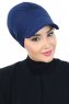 Sandra - Marinblå Bomull Turban - Ayse Turban