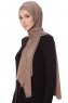 Seda - Mörk Taupe Jersey Hijab - Ecardin