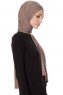 Seda - Mörk Taupe Jersey Hijab - Ecardin