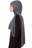 Seda - Mörkgrå Jersey Hijab - Ecardin