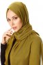 Selin - Olivgrön Pashmina Hijab - Özsoy