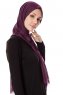 Selma - Blackberry Enfärgad Hijab - Gülsoy