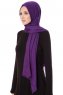 Selma - Deep Violet Enfärgad Hijab - Gülsoy