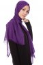 Selma - Deep Violet Enfärgad Hijab - Gülsoy