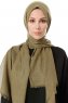Selma - Ljus Khaki Enfärgad Hijab - Gülsoy