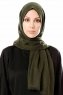 Selma - Mörkgrön Enfärgad Hijab - Gülsoy