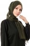 Selma - Mörkgrön Enfärgad Hijab - Gülsoy