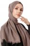 Selma - Taupe Enfärgad Hijab - Gülsoy