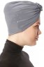 Shereen - Mörkgrå Crepe Chiffon Turban - Sehr-i Sal