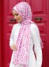 Yumna - Rosa Mönstrad Hijab