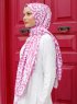 Yumna - Rosa Mönstrad Hijab