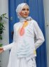 Yumna - Vit Mönstrad Hijab