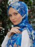 Yumna - Marinblå Mönstrad Hijab