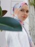 Yumna - Mörkrosa Mönstrad Hijab