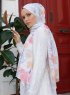 Yumna - Mörkrosa Mönstrad Hijab